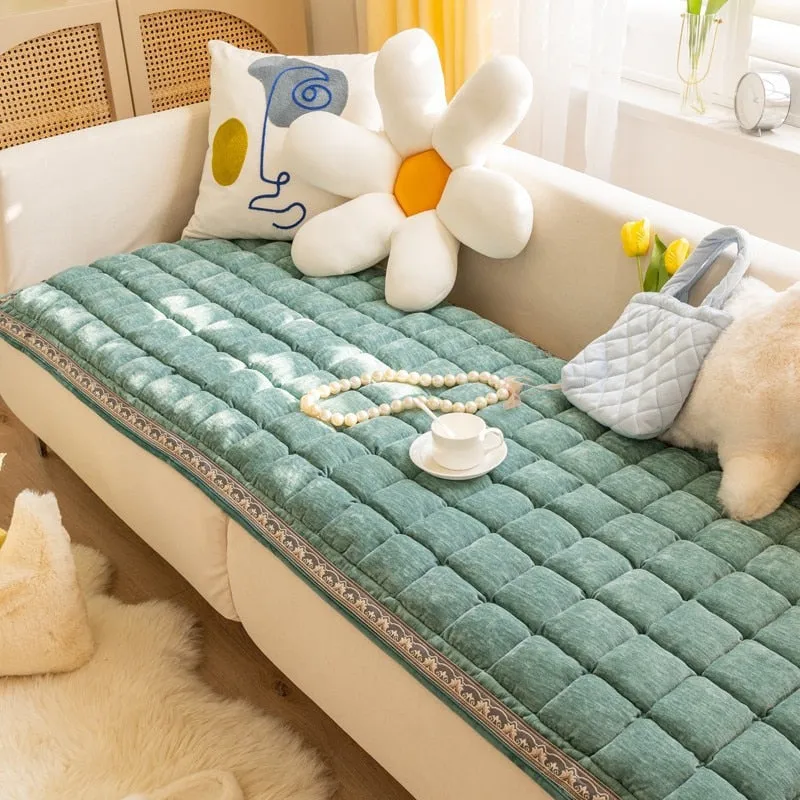 Stay Cozy: Removable Dog Bed Cotton Sofa Cover for Large Dogs - Winter Warm Cat Bed Pad, Washable Dog Cushion Blanket, and Premium Pet Supplies