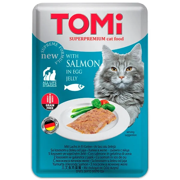 Tomi Pouch Salmon in Egg Jelly Cat 100g