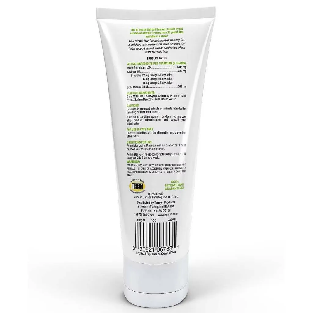 Tomlyn Laxatone Hairball Remedy Gel for Cats- Tuna Flavor