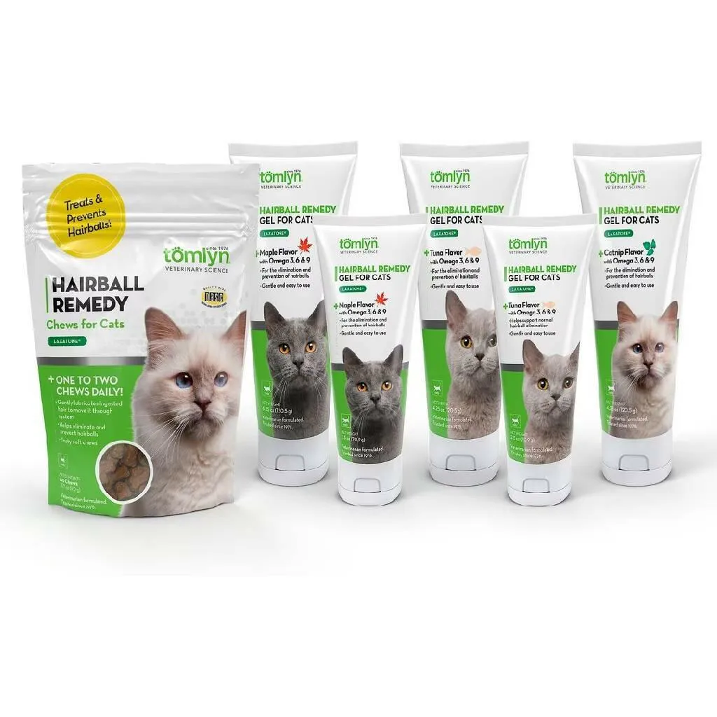 Tomlyn Laxatone Hairball Remedy Gel for Cats- Tuna Flavor