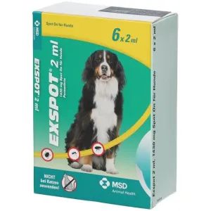 Treatment and prevention of flea and tick infestation, DOG EXSPOT solution for dogs