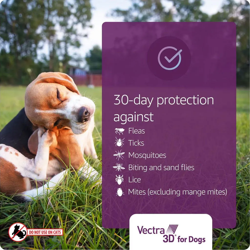 Vectra 3D Flea and Tick Spot Treatment for Dogs & Puppies, 11-20 lbs
