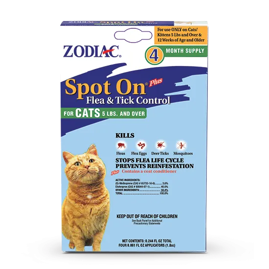 ZODIAC Spot On Flea & Tick Control for Cats