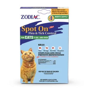 ZODIAC Spot On Flea & Tick Control for Cats